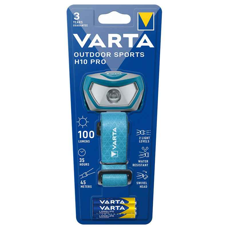 Lanterna Frontala Varta H10 Pro, 100 lm, Raza 45 m, Autonomie 35 ore, IPX4