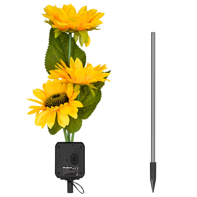 Lampa Solara Decorativa Floarea Soarelui Rebel Zar 0578 cu baterie 600 mAh