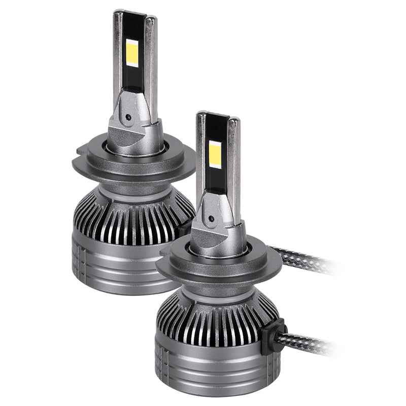 Set 2 Becuri LED Auto HQ A16-H7, 90W, 15000 lm, 6000K, IP68, Alb Rece