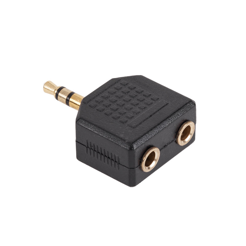 Adaptor 3.5st Tata-2x3.5st Mama Gold ZLA0294 cu Sunet Stereo