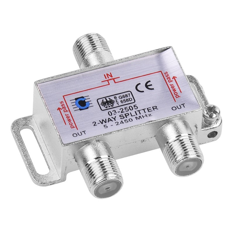 Splitter 2 Cai Power Pass 5-2450 Mhz ZLA0635