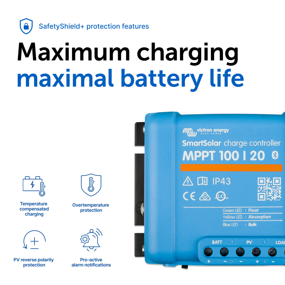 Victron Smartsolar MPPT 100/20-48 20A 12V 24V 48V solar charge controller