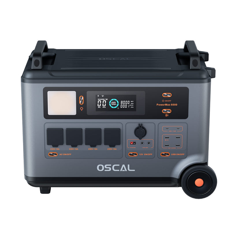 Oscal PowerMax 6000 Solar Generator Kit 3600Wh 6000W + 2×200W Solar Panels