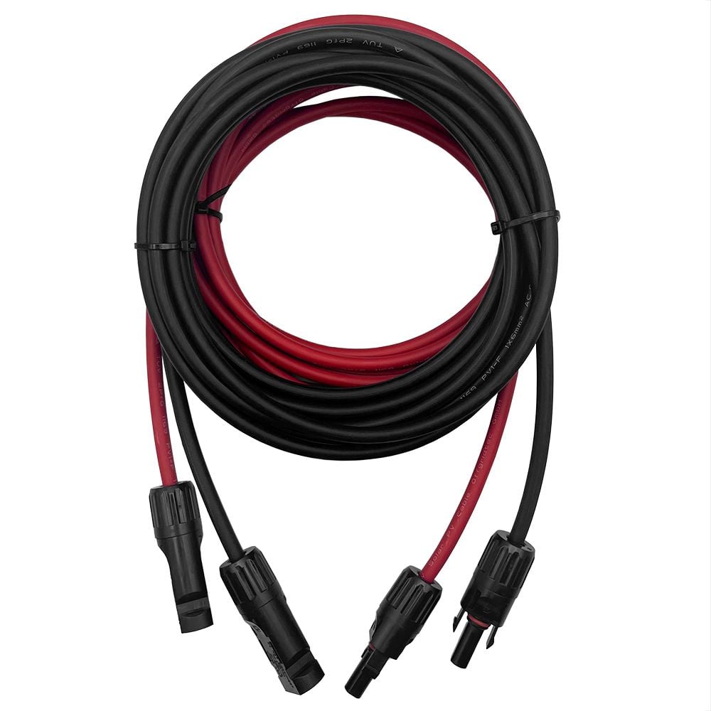 5m MC4 to MC4 connection cable 6mm² red/black
