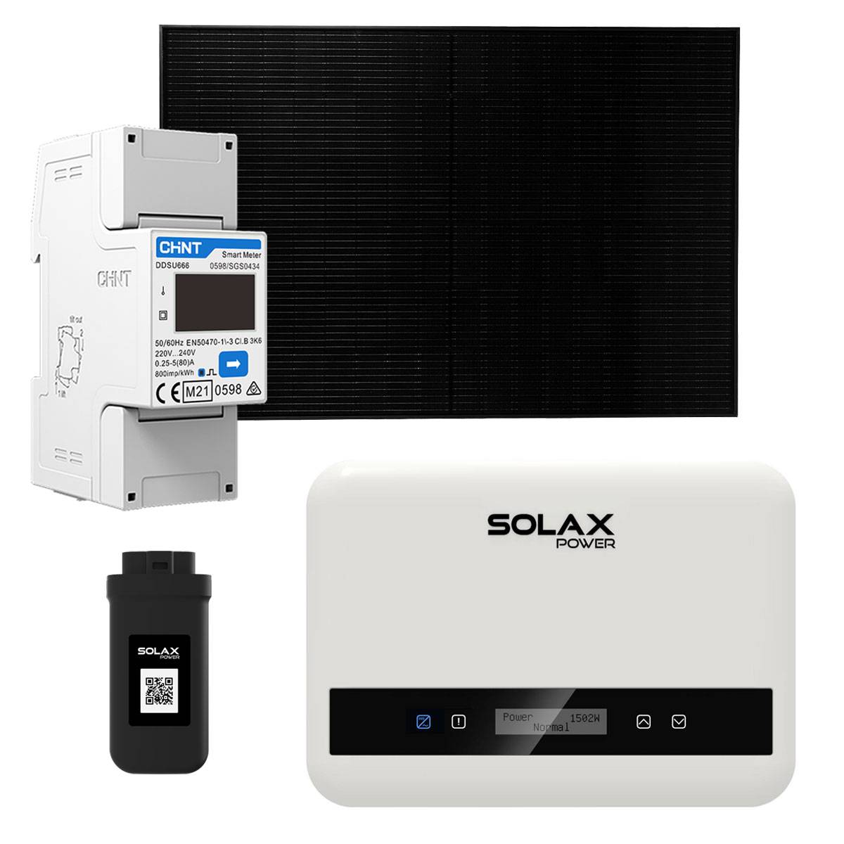 SolaX 1.1 kWp Mini PV System with X1 G4 Inverter and 1200W Solar Panels including WiFi