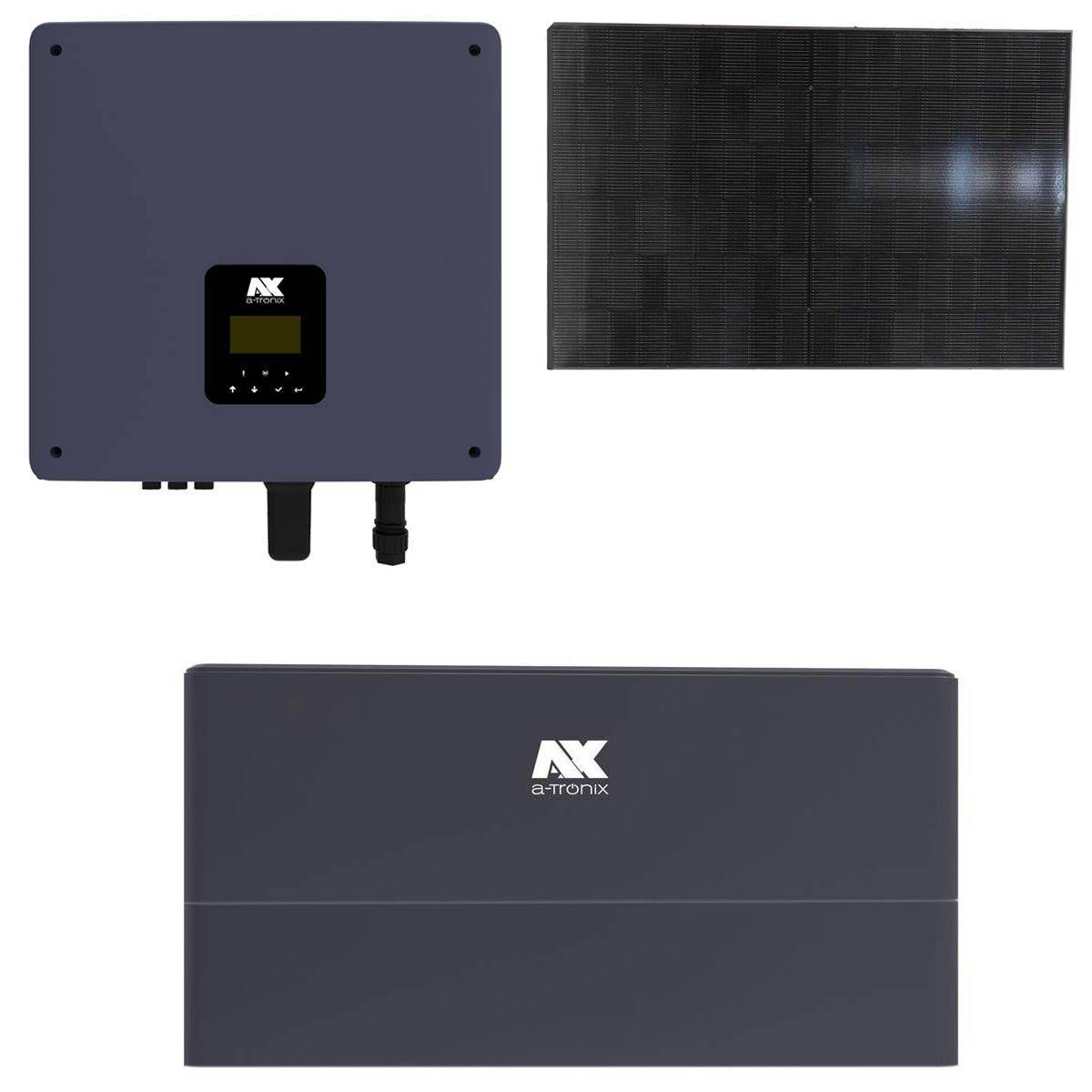 a-TroniX 3 kWp Complete PV System with Glass-Glass Solar Panels and 5.76 kWh Battery Storage