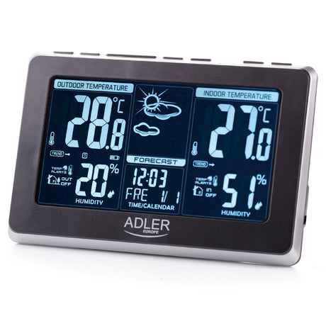 Statie Meteo Adler AD 1175 cu alarma si baterie reincarcabila
