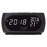 Ceas cu alarma cu Afisare Temperatura si Umiditate Adler AD 1186 cu baterie reincarcabila