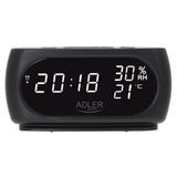 Ceas cu alarma cu Afisare Temperatura si Umiditate Adler AD 1186 cu baterie reincarcabila
