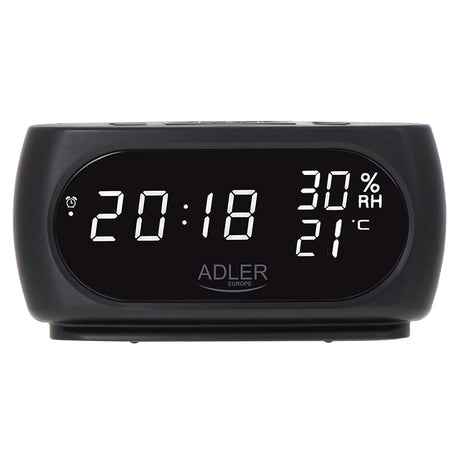 Ceas cu alarma cu Afisare Temperatura si Umiditate Adler AD 1186 cu baterie reincarcabila