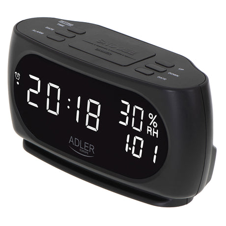 Ceas cu alarma cu Afisare Temperatura si Umiditate Adler AD 1186 cu baterie reincarcabila