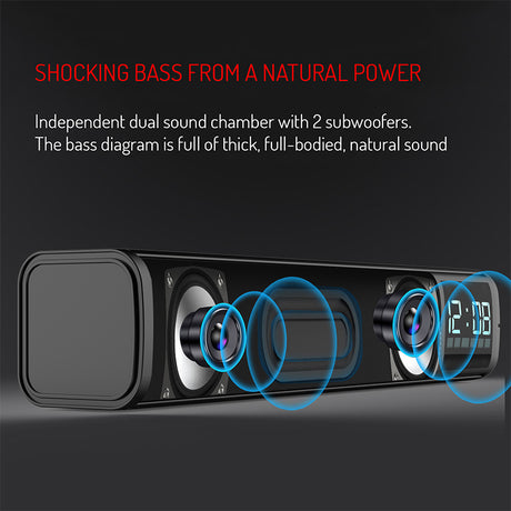 Boxa cu Ceas Adler AD 1191 cu Bluetooth, alarma, baterie 1200 mAh si AUX