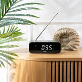 Radio cu ceas negru Adler AD 1192 cu Bluetooth, radio FM, alarma si incarcare wireless