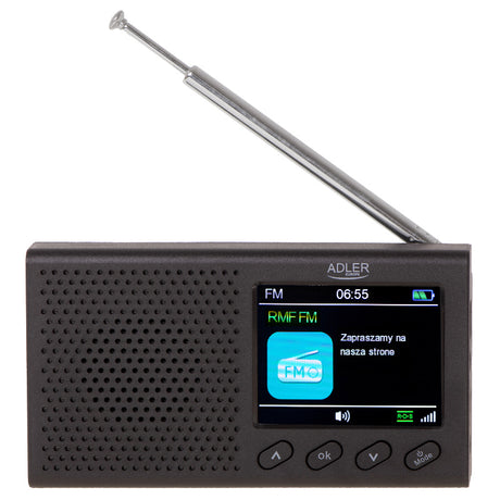 Radio portabil cu ceas Adler AD 1198 cu Bluetooth, radio FM, alarma si afisaj LCD