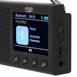 Radio portabil cu ceas Adler AD 1198 cu Bluetooth, radio FM, alarma si afisaj LCD