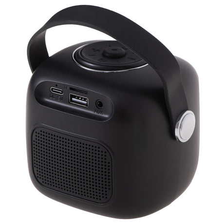Difuzor Karaoke cu Microfon Negru Adler AD 1199 cu Bluetooth, baterie reincarcabila, AUX si USB