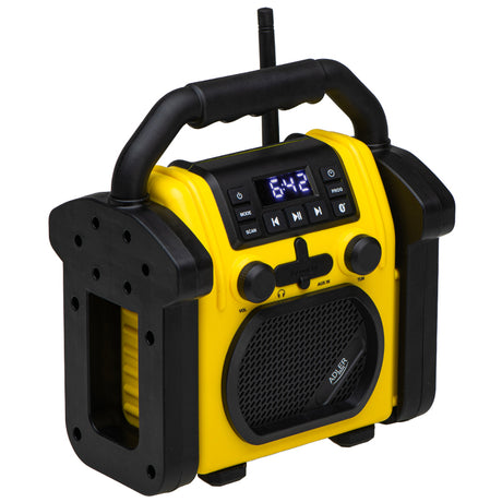 Radio portabil IPX54 Adler AD 1911 cu Bluetooth, radio FM, baterie reincarcabila si AUX
