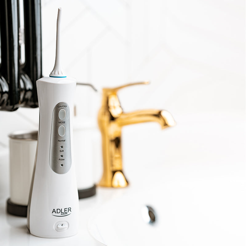 Irigator Oral Dus Bucal Voiaj Adler AD 2176 cu baterie 1400 mAh si USB
