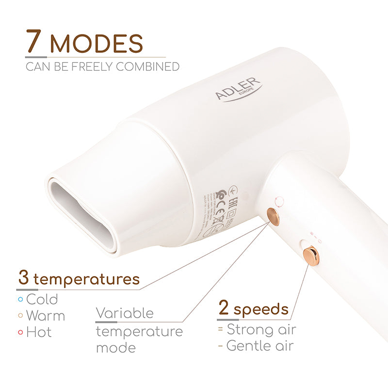 Uscator Par cu afisaj LED Superspeed Adler AD 2272