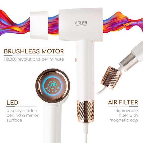Uscator Par cu afisaj LED Superspeed Adler AD 2272