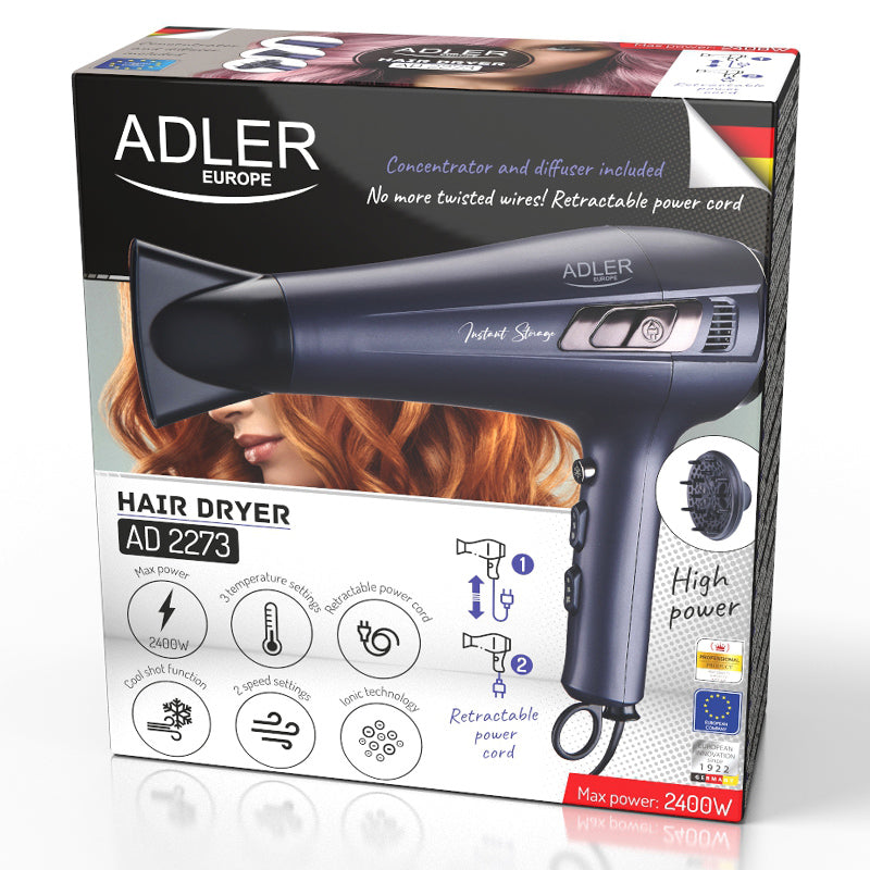 Uscator Par Cablu Retractabil 2400W Adler