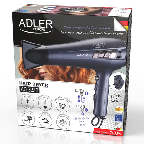 Uscator Par Cablu Retractabil Adler AD 2273