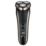 Aparat de Ras Rotativ 3 Capete Adler AD 2933 cu afisaj LCD, baterie 2000 mAh, USB si Rezistenta la Apa
