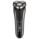 Aparat de Ras Rotativ 3 Capete Adler AD 2933 cu afisaj LCD, baterie 2000 mAh, USB si Rezistenta la Apa