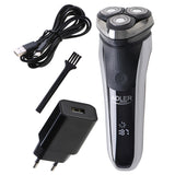 Aparat de Ras Rotativ 3 Capete Adler AD 2933 cu afisaj LCD, baterie 2000 mAh, USB si Rezistenta la Apa