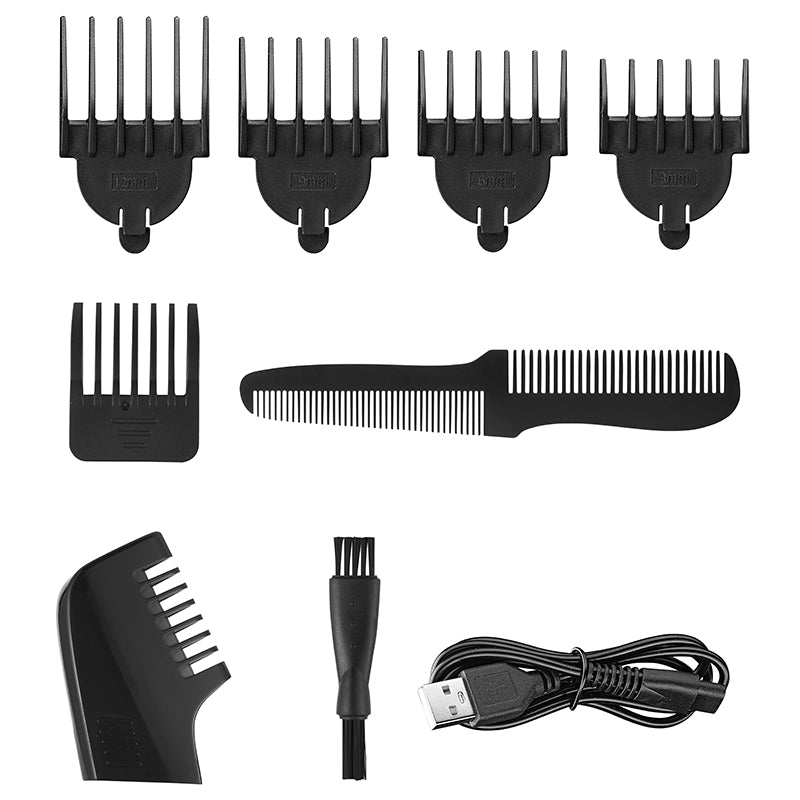 Set 5 in 1 Trimmer cu afisaj Adler AD 2946 cu afisaj LED, baterie 600 mAh si USB