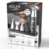 Set 5 in 1 Trimmer cu afisaj Adler AD 2946 cu afisaj LED, baterie 600 mAh si USB