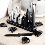 Set 5 in 1 Trimmer cu afisaj Adler AD 2946 cu afisaj LED, baterie 600 mAh si USB