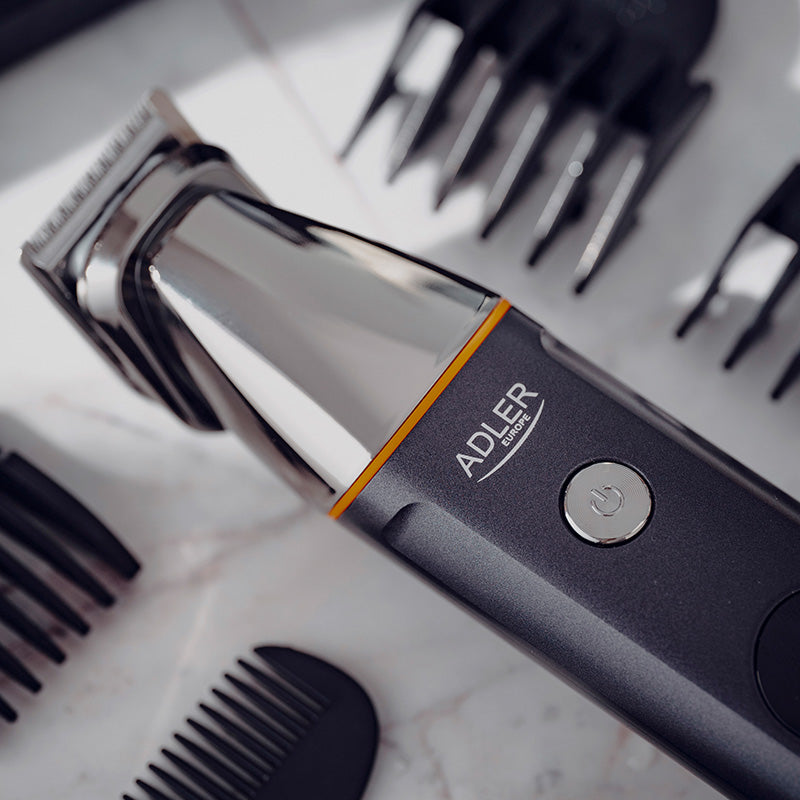 Set 5 in 1 Trimmer cu afisaj Adler AD 2946 cu afisaj LED, baterie 600 mAh si USB