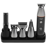 Set 5 in 1 Trimmer cu afisaj Adler AD 2946 cu afisaj LED, baterie 600 mAh si USB