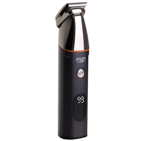 Set 5 in 1 Trimmer cu afisaj Adler AD 2946 cu afisaj LED, baterie 600 mAh si USB