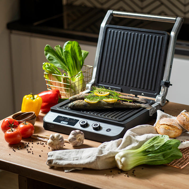 Grill Electric 2 in 1 Adler AD 3059 cu afisaj LED