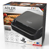 Sandwich Maker 2 in 1 Negru Adler AD 3070