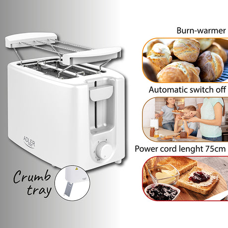 Toaster 6 Niveluri de Rumenire Adler AD 3223