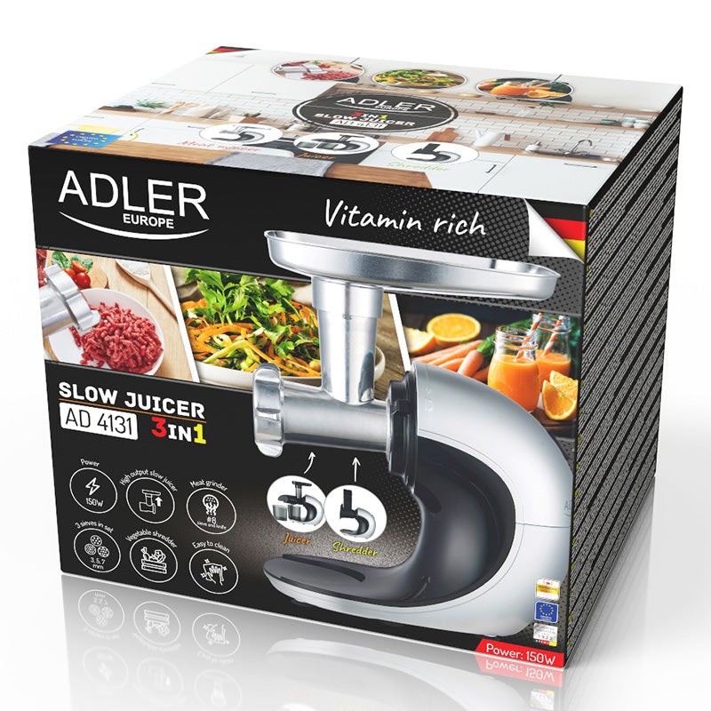Slow Juicer 3 in 1 Adler AD 4131 cu DAB+