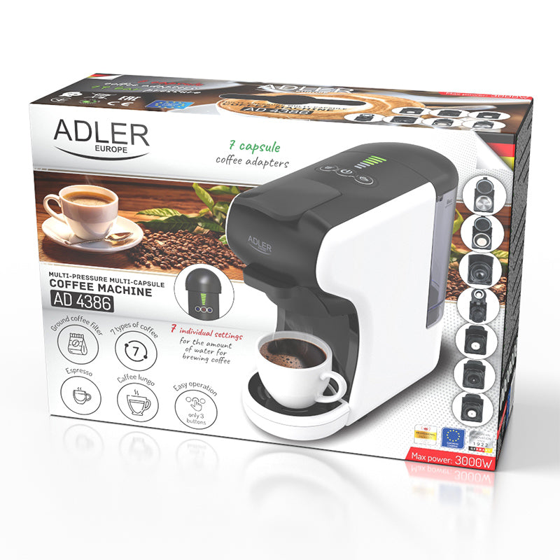 Espressor 19 BAR Multi Capsule Adler