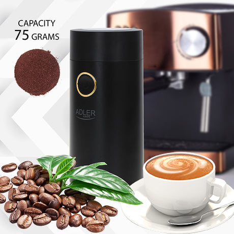 Rasnita Cafea Negru Auriu Adler AD 4446