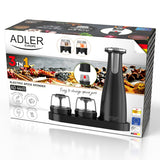 Set 3 Rasnite Condimente Negru Adler Ad 4449b cu USB