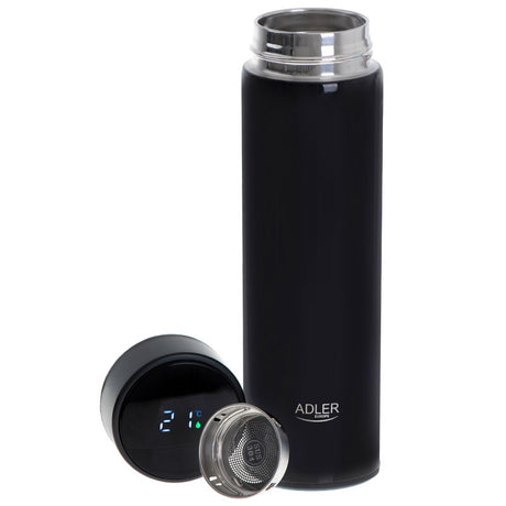 Termos cu afisaj Temperatura Negru Adler Ad 4506bk cu DAB+, afisaj LED, baterie reincarcabila si Rezistenta la Apa
