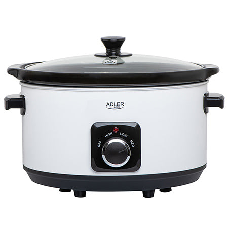 Slow Cooker 5.8l Alb Adler AD 6413 cu DAB+