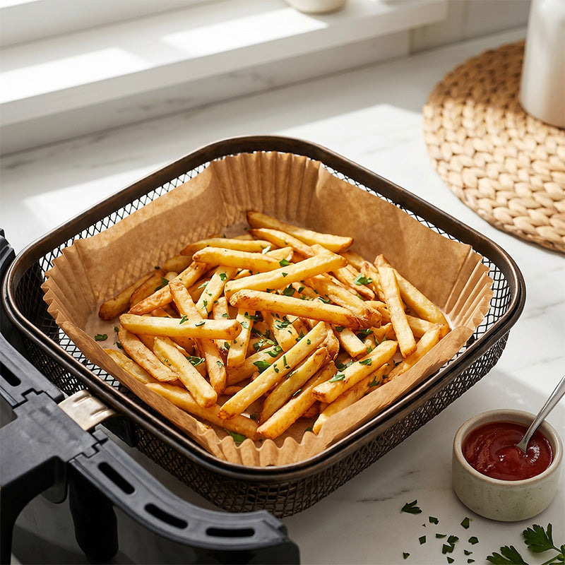 Hartie pentru Air Fryer Patrat 100buc Adler AD 6732 cu DAB+
