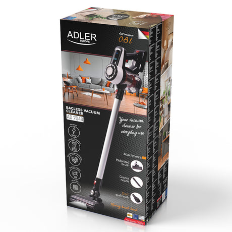 Aspirator Vertical fara Sac Adler AD 7048 cu afisaj LED si baterie 2000 mAh