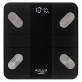 Cantar Smart Tuya Negru Adler AD 8186 cu Bluetooth, afisaj LED si baterie reincarcabila