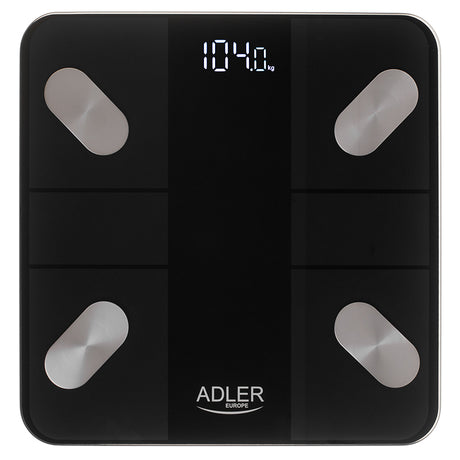 Cantar Smart Tuya Negru Adler AD 8186 cu Bluetooth, afisaj LED si baterie reincarcabila