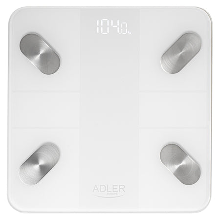Cantar Persoane Smart Tuya cu Bluetooth, Analiza Corporala Completa, 18 Parametri, Aplicatie Mobila, 180 kg, Alb
