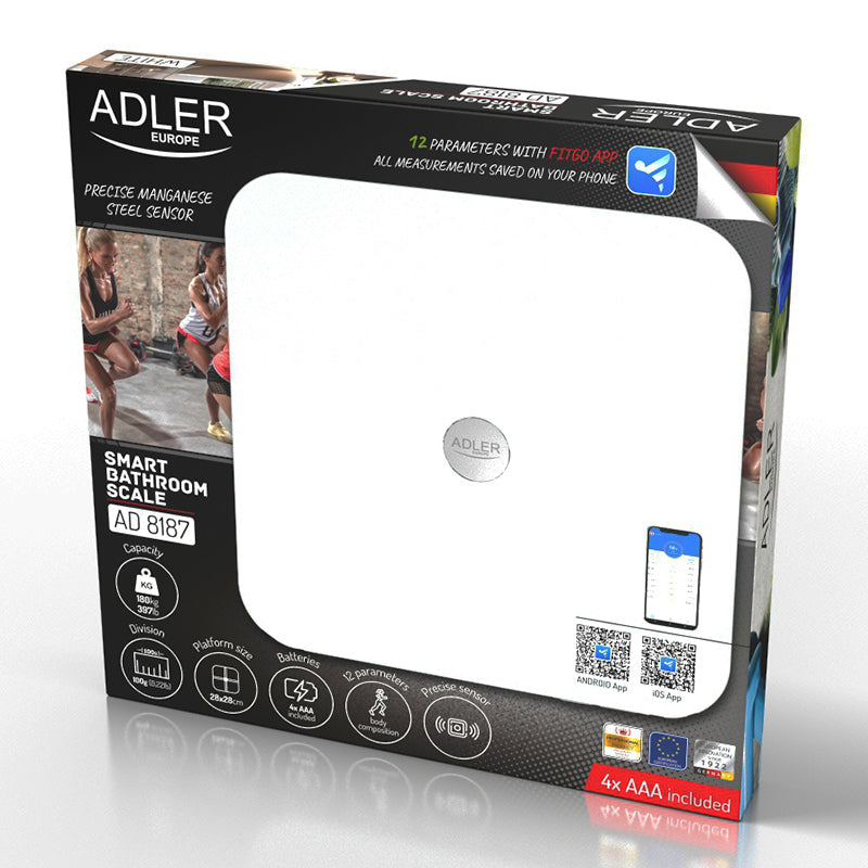 Cantar Smart Fit Go Adler AD 8187 cu afisaj LED si baterie reincarcabila
